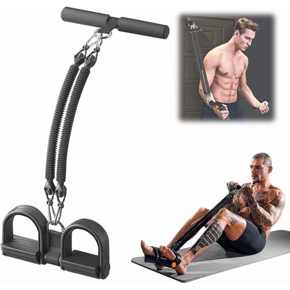 Pedal Resistance Band with Handle, 21 Fitness Resistance Bands-4 Tube Pedal Ankle Puller