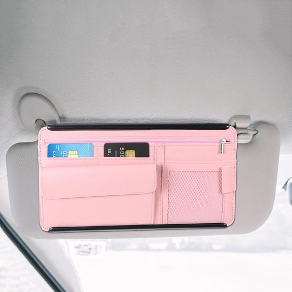WHAMVOX Organizer Sunshade Storage Bag Visor Holder 32X17CM Pink