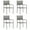 Gray, variant on vidaXL Garden Dining Chair Set of 6 Black Poly Rattan, Steel Medium