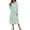 Light Green Floral, variant on Ekouaer Long Sleeve Nightgowns for Women Calf Length Sleepwear Long Sleepshirts Crewneck Sleep Dress