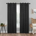 thumbnail image 5 of Superior Zuri Blackout Curtains, Grommet Header, Set of 2, 52" X 63", Black, 5 of 5