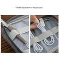 thumbnail image 4 of Qarigey Bolsa de almacenamiento de viaje, organizador de cables portátil, plegable multifuncional, prácticos portabolsas, recolección al aire libre Envolturas para manijas de equipaje Cielo azul Qarigey AP016851-05, 4 of 6