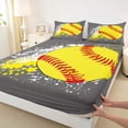 thumbnail image 3 of Castle Fairy Boys Girls Baseball Gamer Twin Sheet Sets,Graffiti Splash Bedding, 3 of 7