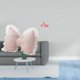 thumbnail image 2 of Bonito juego de cojín con lazo y estatua de ciervo durmiendo, almohada con lazo suave, adorno decorativo, escultura de ciervo de resina, regalos creat, 2 of 8
