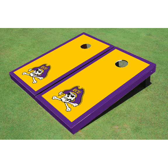 East Carolina University Yellow Matching Border Cornhole Boards