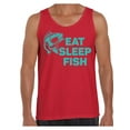 thumbnail image 1 of Awkward Styles Eat Sleep Fish Men's Tank Top Fishing T-Shirt for Him Eat Sleep Fish Tanks Fisher's Tank Top for Boyfriend Fishing Lovers Gifts Fisher Tank Top for Dad I Love Fishing Shirt for Men, 1 of 4