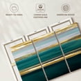 thumbnail image 6 of Elephant Stock Parallel Lines On Teal Wall Art - Horizontal Multi Panel Canvas - Living Room Wall Decor - Abstract Multi Panel - Teal And Green Decor By Allie Corbin - 74" x 48", 6 of 8
