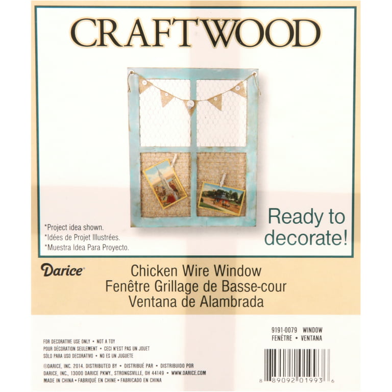 Craftwood Chicken Wire Frame Unfinished 9.5 X 11.5 Inches 