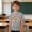 Gray, variant on 100 Days Smarter T-Shirt for Boys, Pink 100th Day of School Shirt, Kids Soft Cotton Rainbow Graphic Tee,Size 3 T