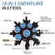 thumbnail image 3 of 2 piezas 18 en 1 copo de nieve multiherramienta Mini portátil de acero inoxidable multiherramienta con llavero, 3 of 3