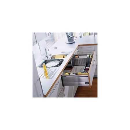 Blum Bsd358Ddw 20Ssk 19 - . 69 inch Tandembox D-Height 75Lb Sink Drawer - Stainless Steel