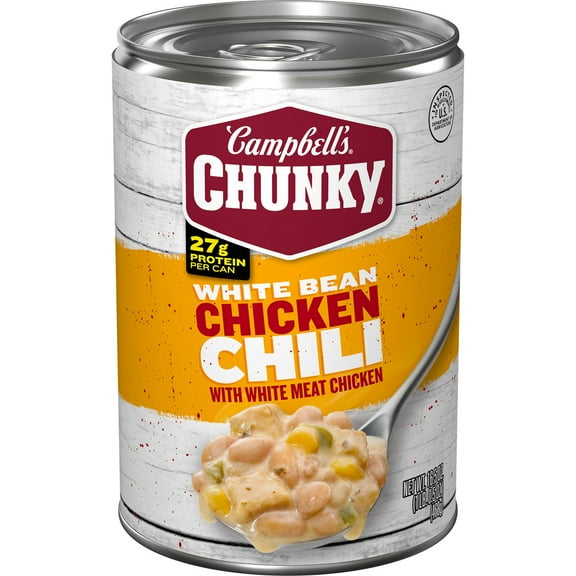 Campbell’s Chunky White Bean Chicken Chili, 16.5 oz Can