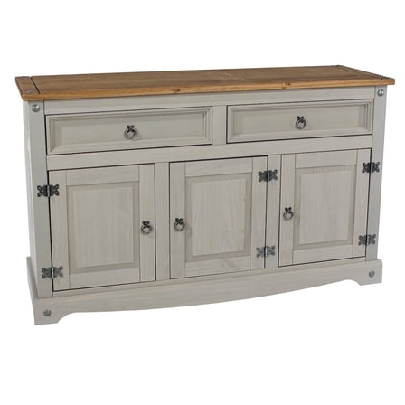 OS Home and Office Furniture Wood Buffet Sideboard in Corona Gray