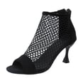 thumbnail image 1 of IUJSOY Women's Peep Toe High Heels 2.36 Inch Stiletto Mesh Summer Booties Sandals with Back Zipper, 1 of 9