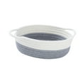 thumbnail image 4 of Cesta tejida de cuerda de algodón, cesta de juguetes para perros, organizador de almacenamiento, cesta de regalo para bebé gris claro, 4 of 9