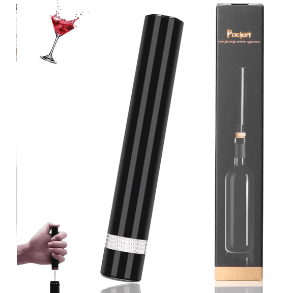 Portable Air Pressure Needle Wine Opener – Pocket Size Corkscrew for Travel, Home & Party, Easy to Use (RL Silvery, 1 PC)