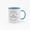 Light Blue, variant on 11 Ounce "Be Yourself" Ceramic Mug with Inspirational Quote & Smiling Faces Design - Black Handle Coffee Cup for Daily Use