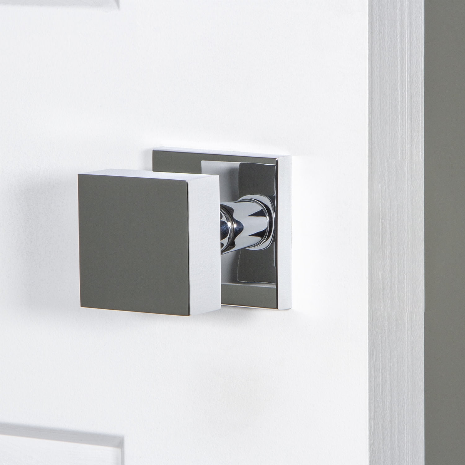 Viaggio 624814 Quadrato Solid Brass Non-Turning One-Sided Dummy Door Knob - Brass