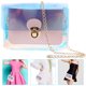 thumbnail image 3 of Bolso transparente para mujer, con cadena de colores, minibolso de gelatina transparente (rosa), 3 of 6