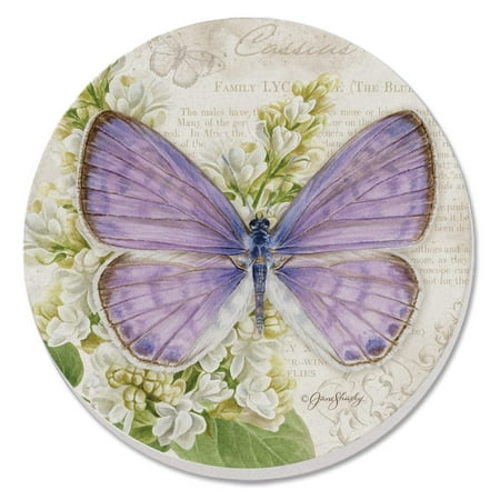 

CounterArt Cassius Blue Butterfly Single Round Absorbent Stone Coaster