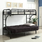 Acme Furniture Eclipse Twin over Full Futon Bunk Bed, Black