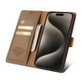 thumbnail image 3 of Wallet Case for iPhone 11, [Card Slots] Cash Holder Folio PU Leather Cover, [RFID Blocking] Flip Stand Case with [TPU Shockproof Interior Case] Compatible for iPhone 11, Brown, 3 of 8