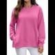 thumbnail image 1 of Sudaderas de Gran Tamaño para Mujer, Sudaderas de Larga, Camisetas con Abertura Lateral, Tops, Conjuntos para Adolescentes. Rosa Roja M, 1 of 10