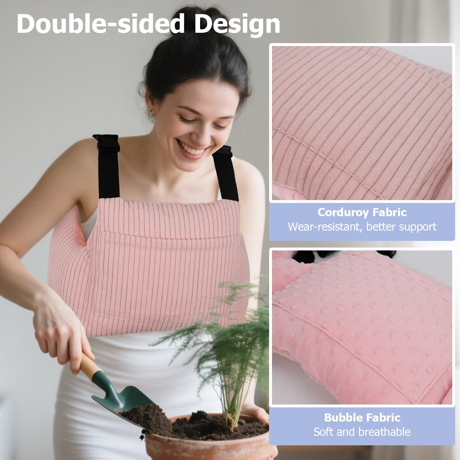 RoamReady Mastectomy Recovery Pillow, Soft Chest Pain Relief Post Surgery Must Haves for Women, Pink