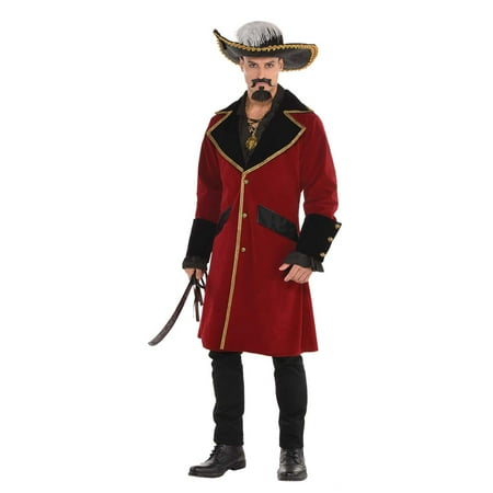 Pirate Captain Mens Adult Buccaneer Bandit Costume Jacket