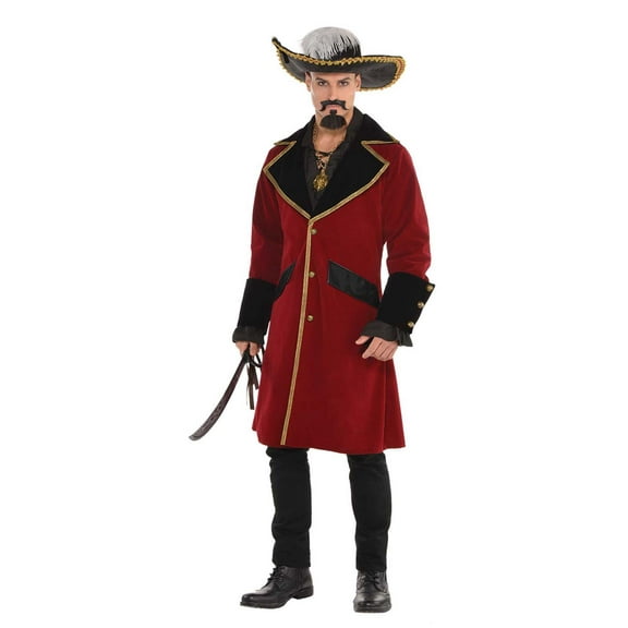 Pirate Captain Mens Adult Buccaneer Bandit Costume Jacket