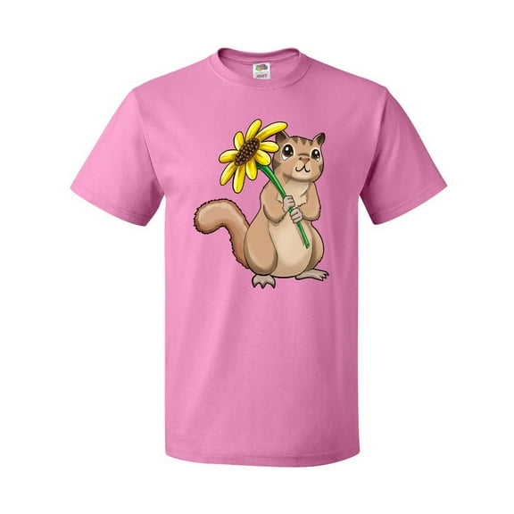 Inktastic Cute Chipmunk with Sunflower T-Shirt