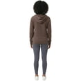 thumbnail image 5 of Women’s Lightweight Cotton Blend Zip Up Hoodie Jacket Brown Medium, 5 of 9