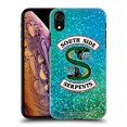 thumbnail image 1 of Head Case Designs Officially Licensed Riverdale South Side Serpents Glitter Print Logo Hard Back Case Compatible with Apple iPhone XR, 1 of 7