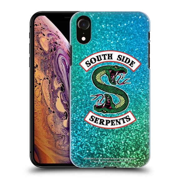 Head Case Designs Officially Licensed Riverdale South Side Serpents Glitter Print Logo Hard Back Case Compatible with Apple iPhone XR