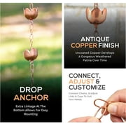 Marrgon Copper Rain Chain - Tulip - 3'