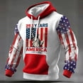 thumbnail image 2 of 250th Anniversary Hoodies 1776 2026 American 250 Years Men Print Drawstring Hooded Sweatshirts Patriotic Casual Top, 2 of 3