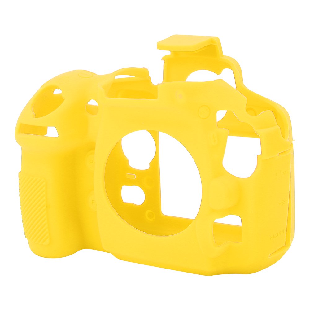 NFTIGB Premium Soft Silicone Camera Case Protective Cover Skin Housing Shell Accessories for Nikon D810 Digital Cameras, Yellow Edition (6.3 x 5.12 inches / 16 x 13 cm)