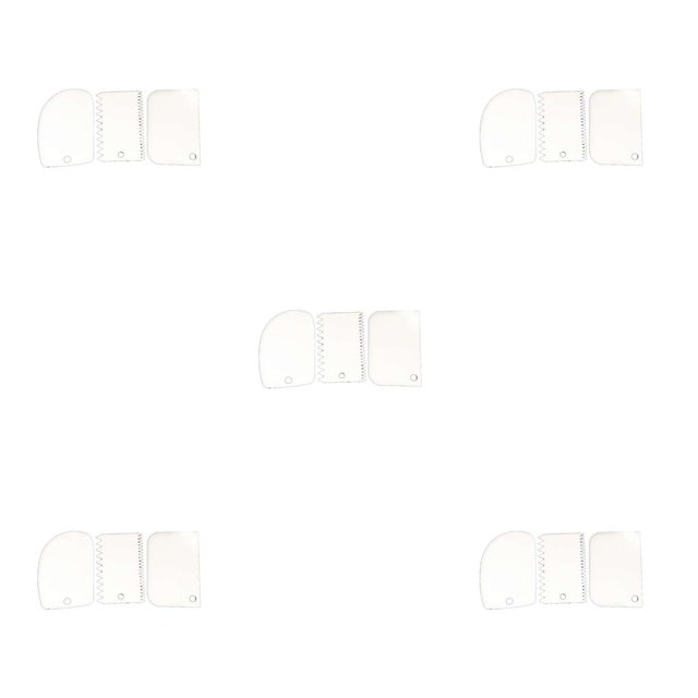 Bearachild 3 piezas rascador para hornear panadería postre pastel crema más suave herramientas de decoración lavable hogar restaurante blanco Type1 NO1