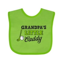 Inktastic Grandpas Little Caddy with Golf Club and Ball Boys or Girls Baby Bib