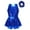 Royal Blue, variant on Alvivi Girls Sequin Dance Dress Sleeveless Skirted Leotard with Hair Tie Hip Hop Jazz Dance Performance Costume Black 8