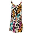 thumbnail image 4 of Leopard Print Womens Summer Dresses Casual Sleeveless Tshirt Sundresses Vacation Beach Cover Up Dress, 4 of 8