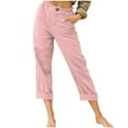 thumbnail image 2 of WILLBEST Pantalones Casuales de Mujer con Cintura Elástica y Bolsillos, Pantalones Casuales de Lino Cómodos para Uso Diario Chica, 2 of 6
