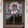 thumbnail image 6 of Linjieee Valentines Wreaths for Front Door Bow Flower Garland Pink And Purple Wreath Holiday Decorations Outdoor Courtyard Wedding Decorations, 6 of 9