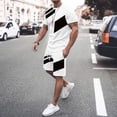 thumbnail image 2 of Men's Suits Product Classification Men's 3D Short Sleeve Beach Sports Shorts Set for Activewear and Travel, 2 of 4