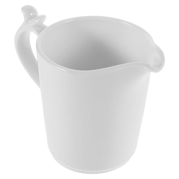 GOOHOCHY European Vintage Ceramic Milk Pitcher Milk Pitcher With Handle Coffee Creamer Sauce Pitcher Restaurant Creamer Container 260ml