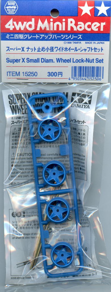 Wheel Lock-Nut Set Plastic #15250 Tamiya 4WD Mini Racer Super X Small Diam