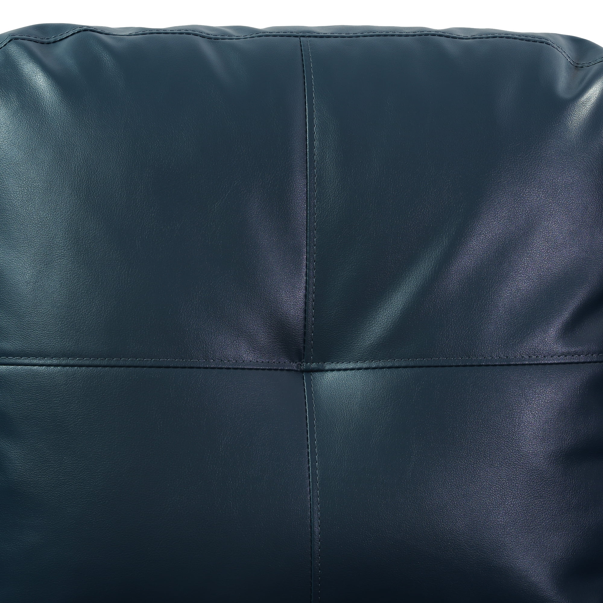Hommoo L Shaped Sectional Couches and Sofas, 4-Seat Semi Semi PU Synthetic Leather Sectional Sofa Sets, Modern Living Room Furniture Sets, 17.5'' Back Height, Peacock Blue(No Ottoman)