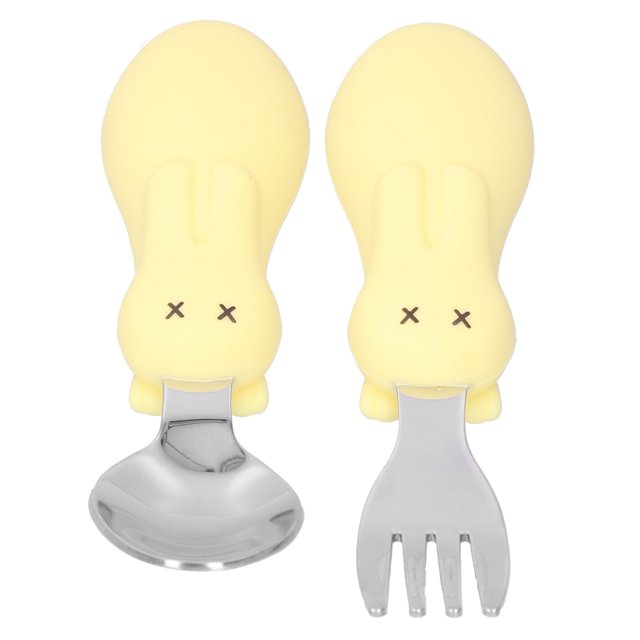 Juego de vajilla para bebé Jadeshay tenedor y cuchara de acero inoxidable diseño personalizado