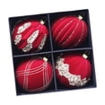 thumbnail image 2 of Adornos de bolas de Navidad Strade Fareast Limited 4 piezas Rojo 10 cm, 2 of 6