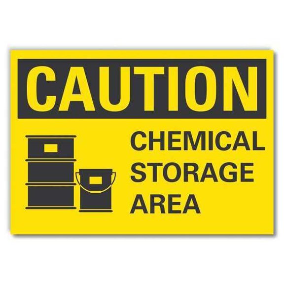 Lyle Chemicals Caution Rflctv Label,10inx14in LCU3-0128-RD_14x10